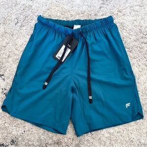 Fabletics Green Abyss Shorts with Black Drawstring Size XS